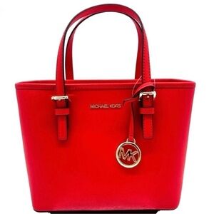 Michael Kors Jet Set Travel Extra-Small Top Zip Tote Bag
Red